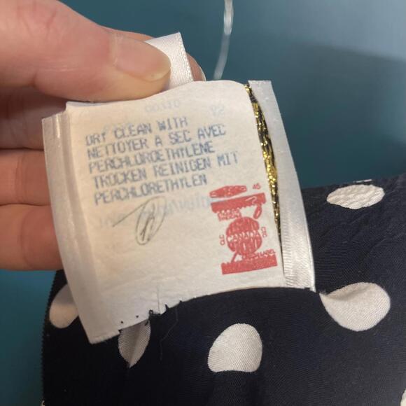 Vintage 1980s Joseph Ribkoff Polka Dot Dress Size S/M - Picture 9 of 9